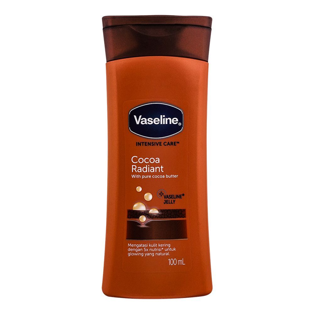 Vaseline Intensive Care Cocoa Radiant Pure Cocoa Butter Body Lotion, 100ml -  Front View