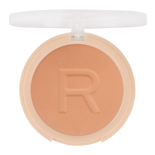 Makeup Revolution Super Matte Powder Warm Beige - Front View