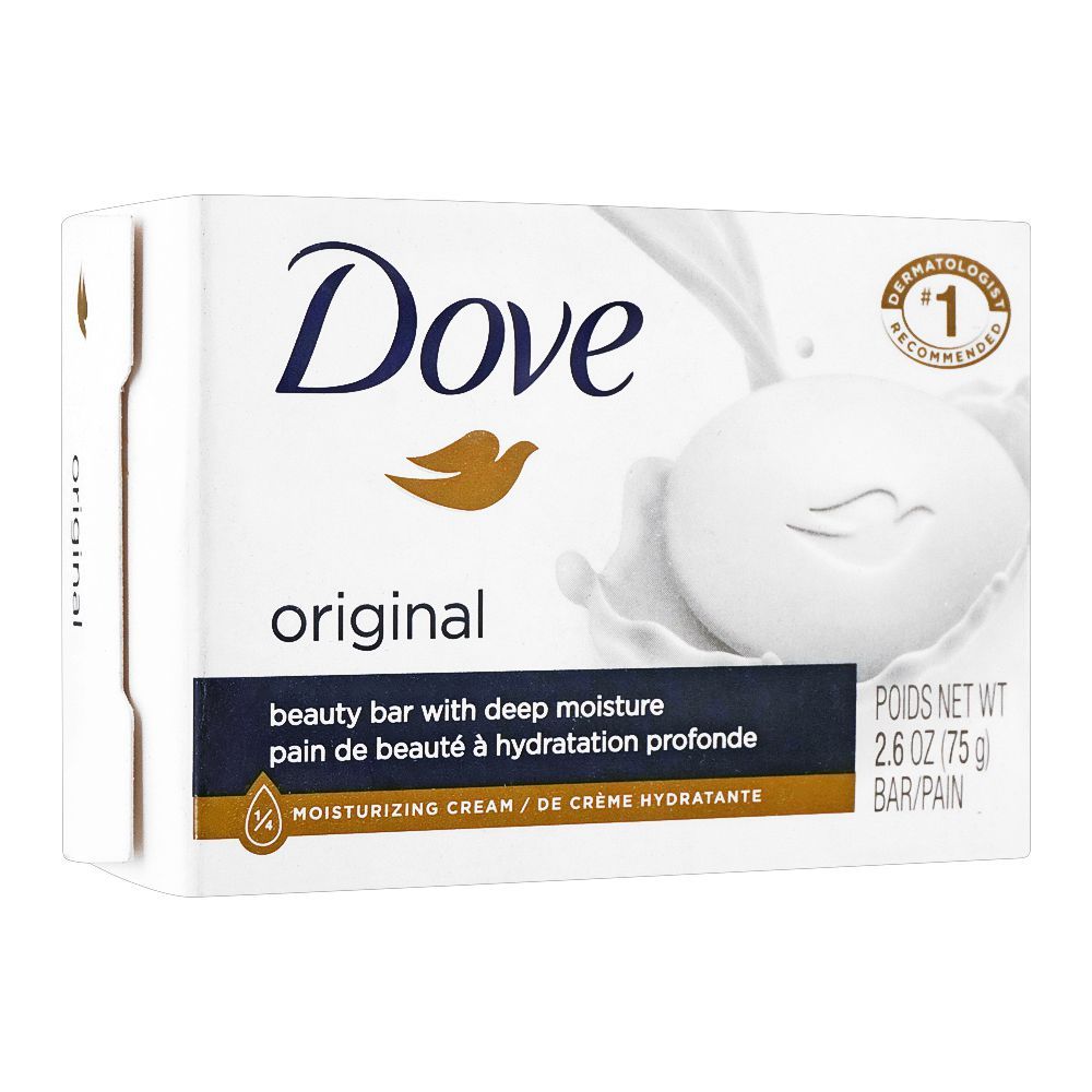 Dove Original Deep Moisture Beauty Bar Soap, 106g - Front View