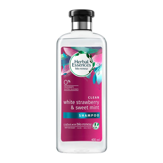 Herbal Essences Bio Renew Clean White Strawberry & Sweet Mint Shampoo, 400ml - Front View
