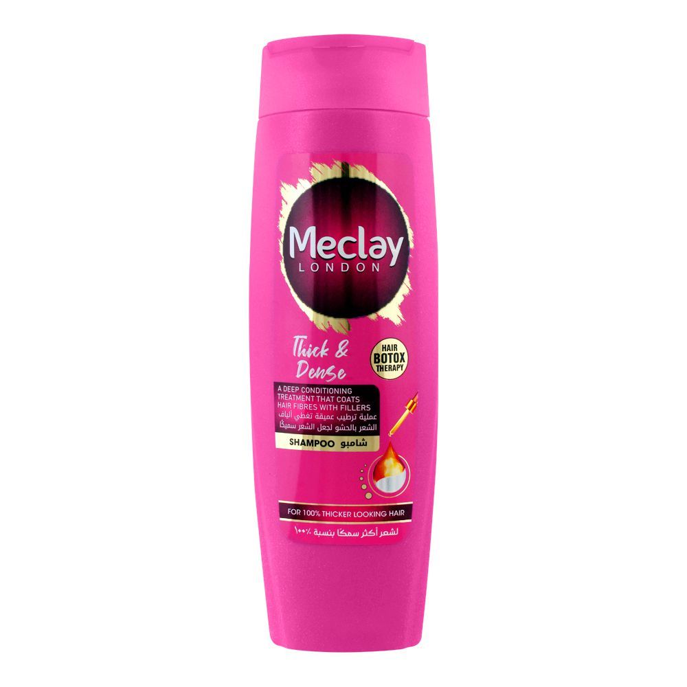 Meclay London Hair Botox Therapy Thick & Dense Shampoo, 185ml - Front View
