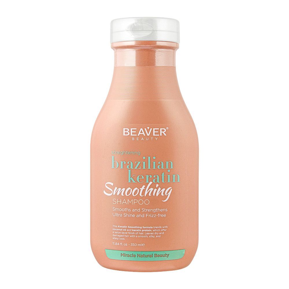 Beaver Straightening Brazilian Keratin Smoothing Shampoo, 350ml - Front View