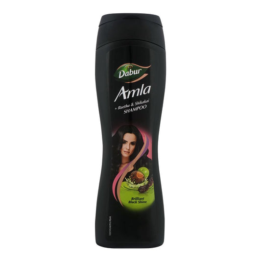 Dabur Amla Reetha & Shikakai Brilliant Black Shine Shampoo, 175ml - Front View