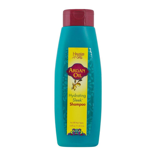 Hawaiian Silky Argan Oil Hydrating Sleek Shampoo, 414ml - Front View