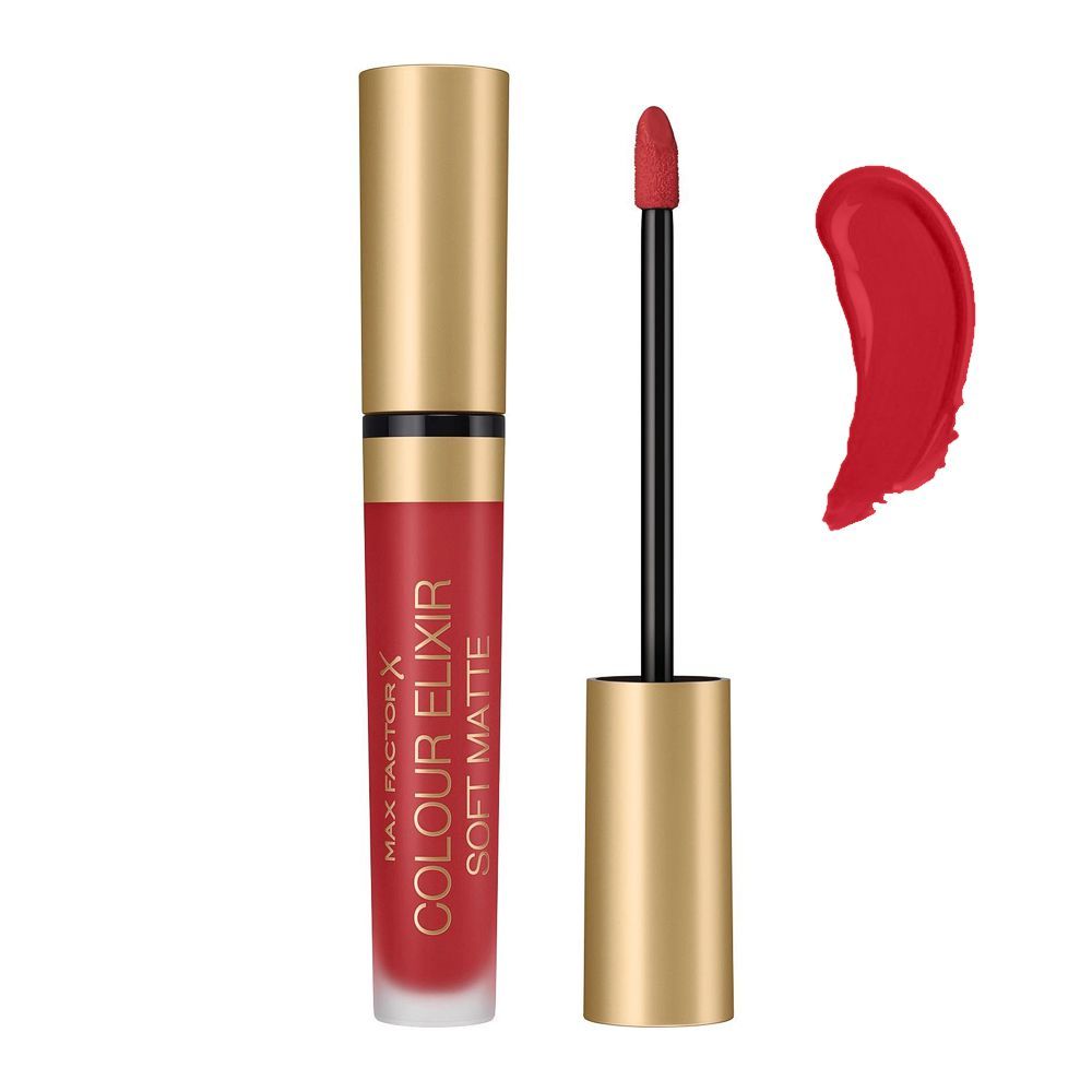 Max Factor Colour Elixir Soft Matte Liquid Lipstick, 030 Crushed Ruby - Front View