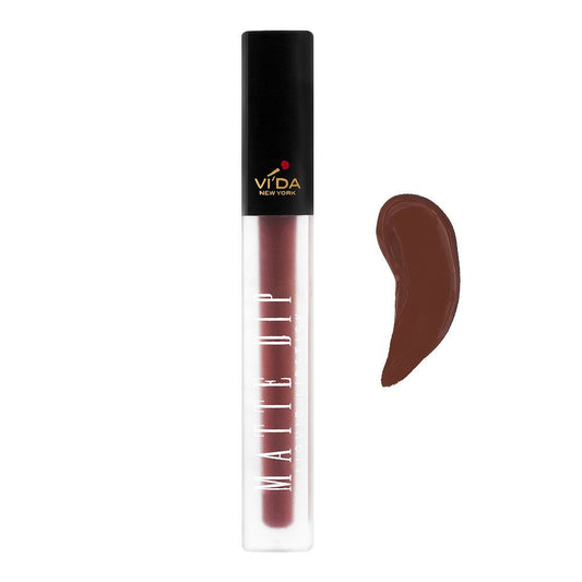 Vi'da New York Matte Dip Liquid Lipstick, 404 Moccha Frappe - Front View