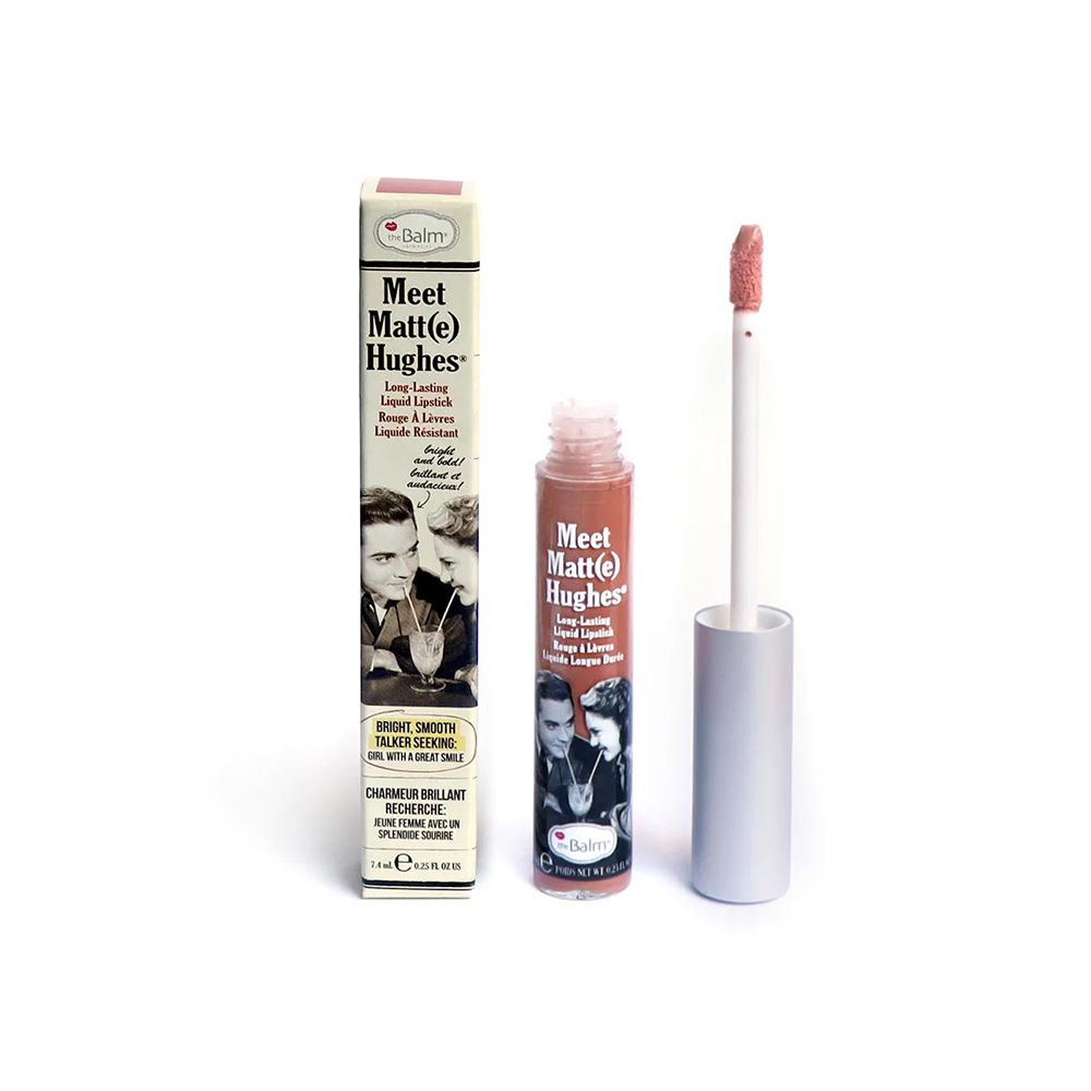theBalm Meet Matt(e) Hughes Liquid Lipstick, Humble, 7.4ml - Front View