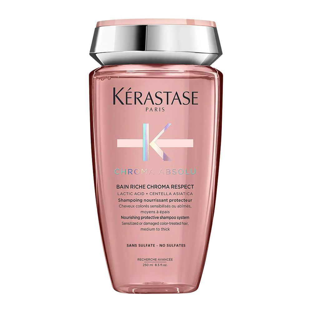 Kerastase Chroma Absolu Bain Riche Chroma Respect Shampoo, For Color Treated Hair, 250ml - Front View
