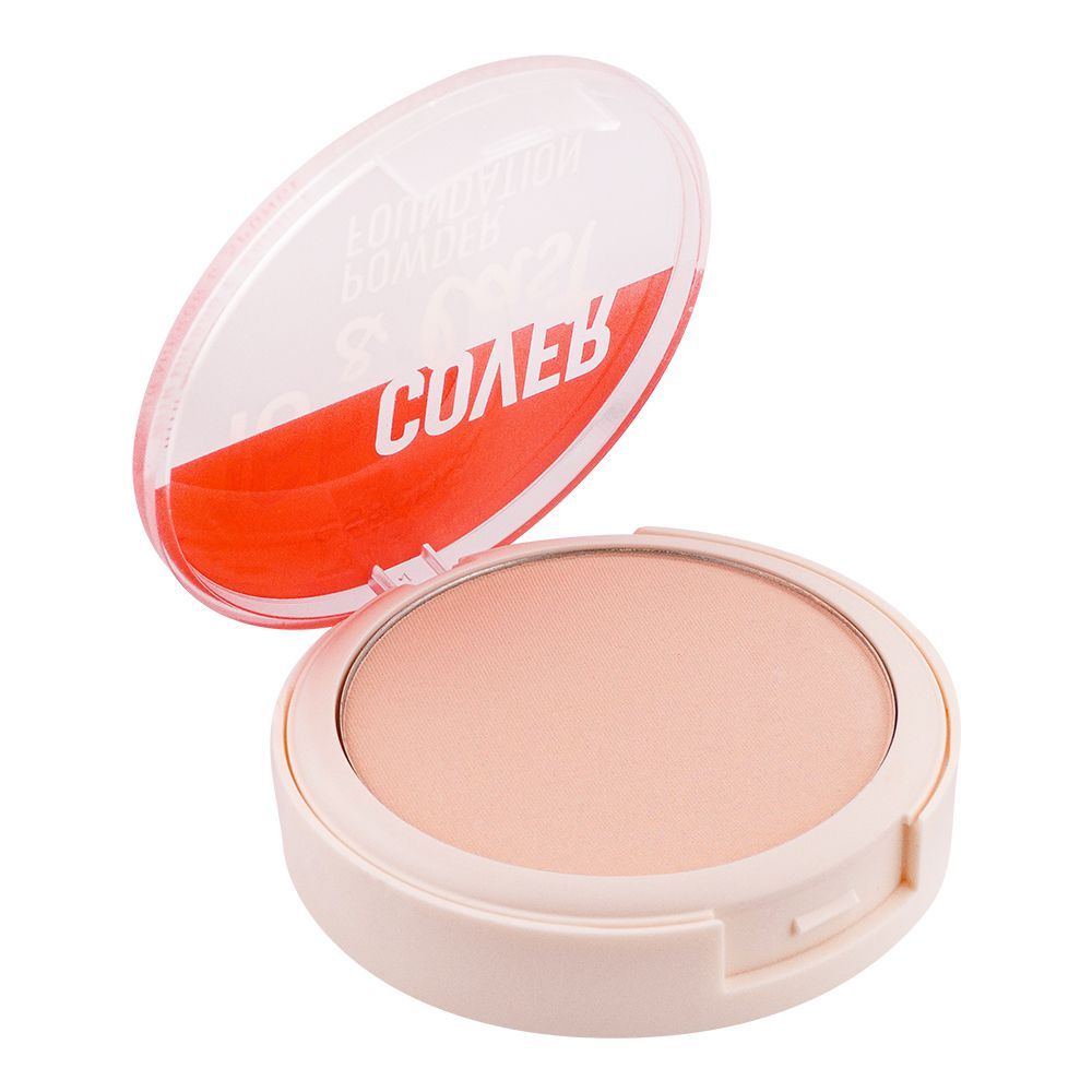 Essence 16hrs Cover & Last Powder Foundation, 01, Porcelaine - Front View