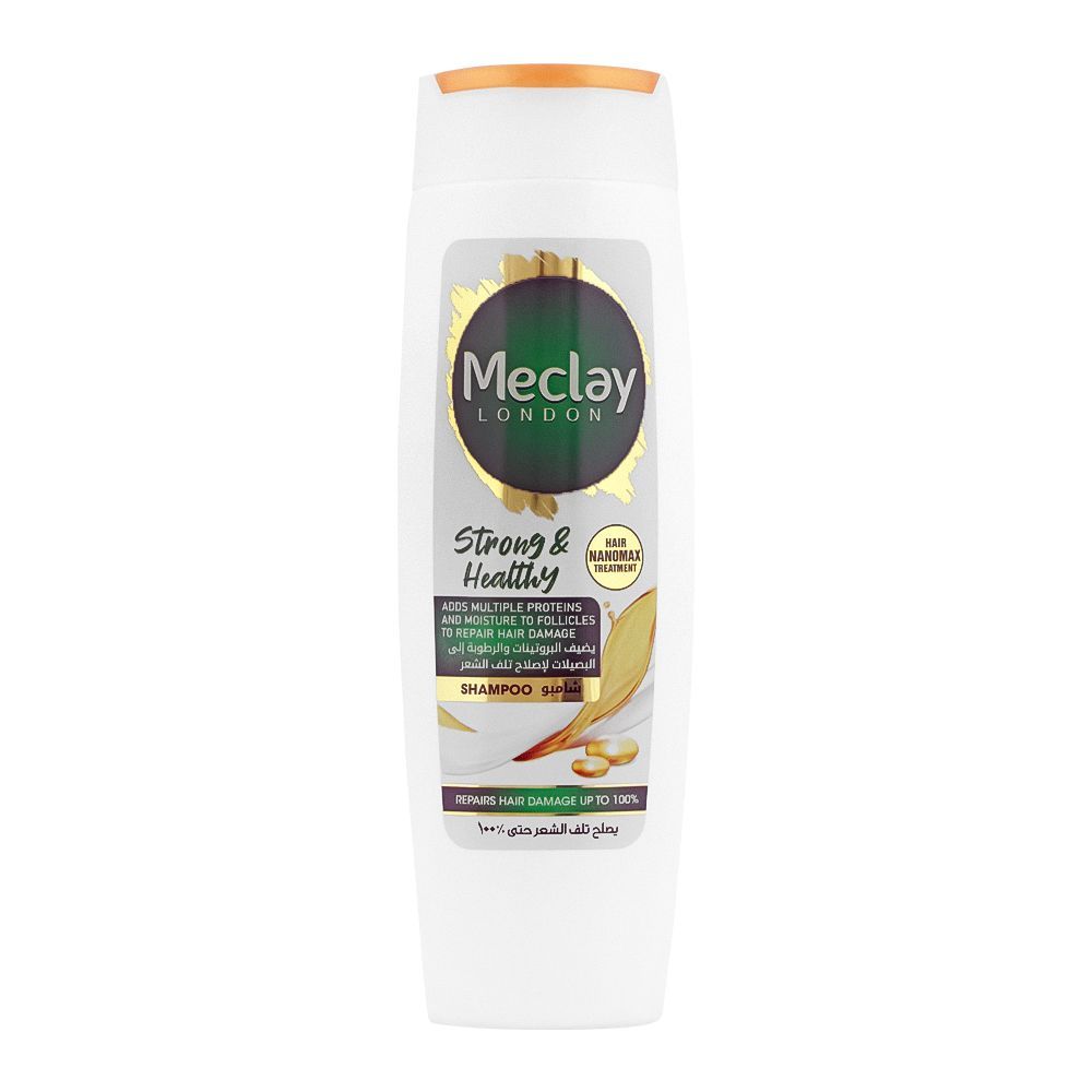 Meclay London Strong & Healthy Hiar Nanomax Treatment Shampoo, 185ml - Front View
