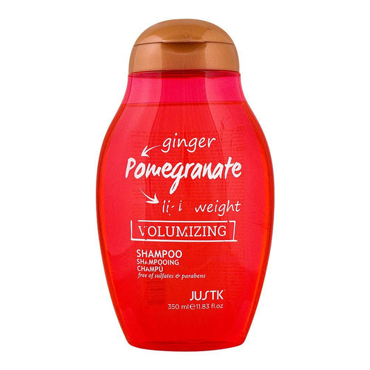 JUSTK Ginger, Pomegranate, Light Weight Volumizing Shampoo, 350ml - Front View