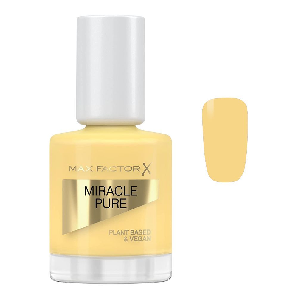 Max Factor Miracle Pure Plant Based & Vegan Nail Polish 12ml, 500, Lemon Tea - Front View