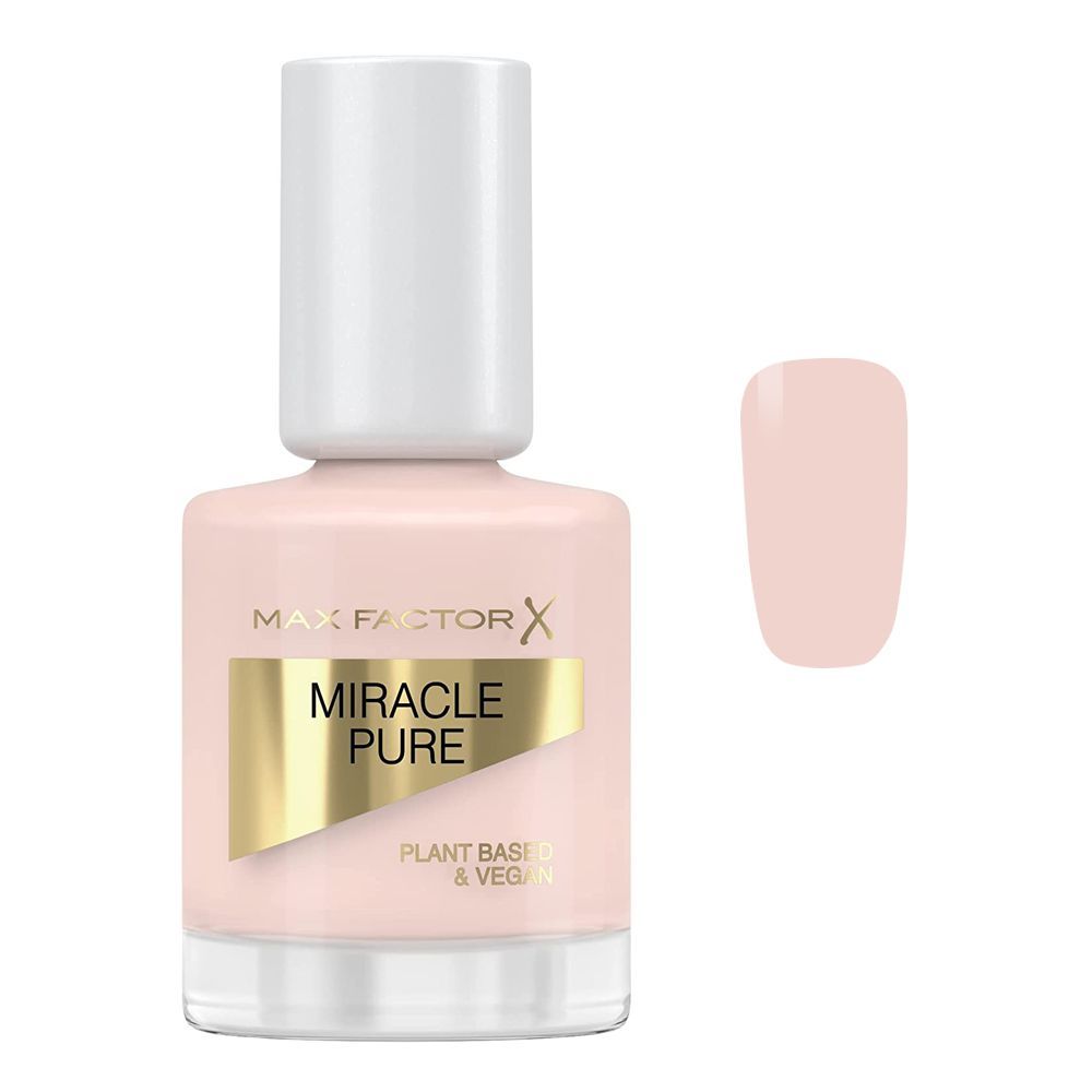 Max Factor Miracle Pure Plant Based & Vegan Nail Polish 12ml, 205, Nude Rose - Front View