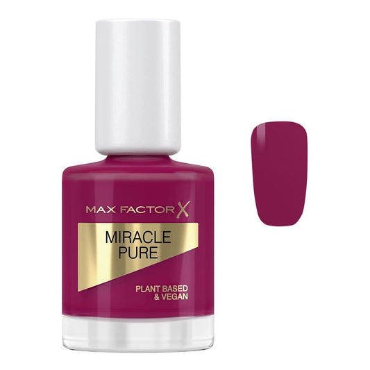 Max Factor Miracle Pure Plant Based & Vegan Nail Polish 12ml, 320, Sweet Plum - Front View