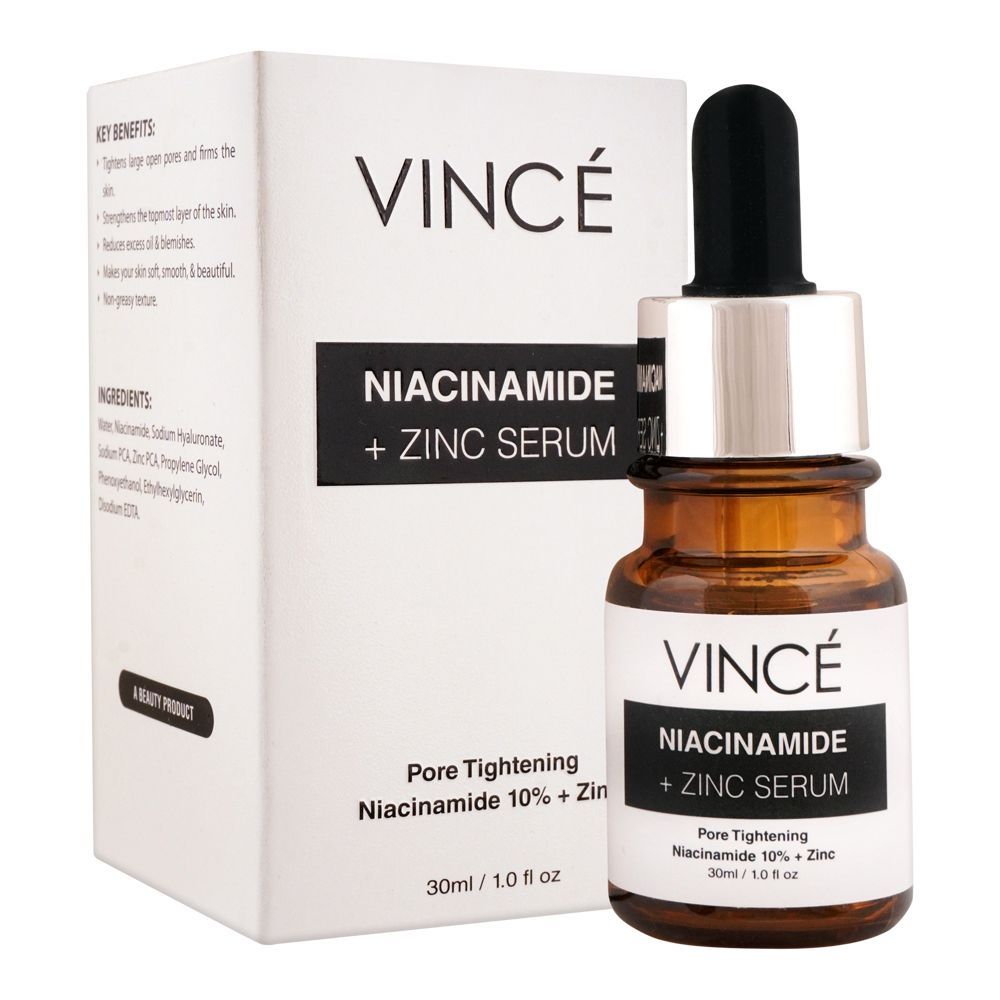 Vince Pore Tightening Niacin amide + Zinc Serum, 30ml - Front View