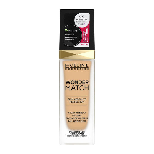 Eveline Wonder Match Skin Absolute Perfection Foundation, 20, Medium Beige - Front View