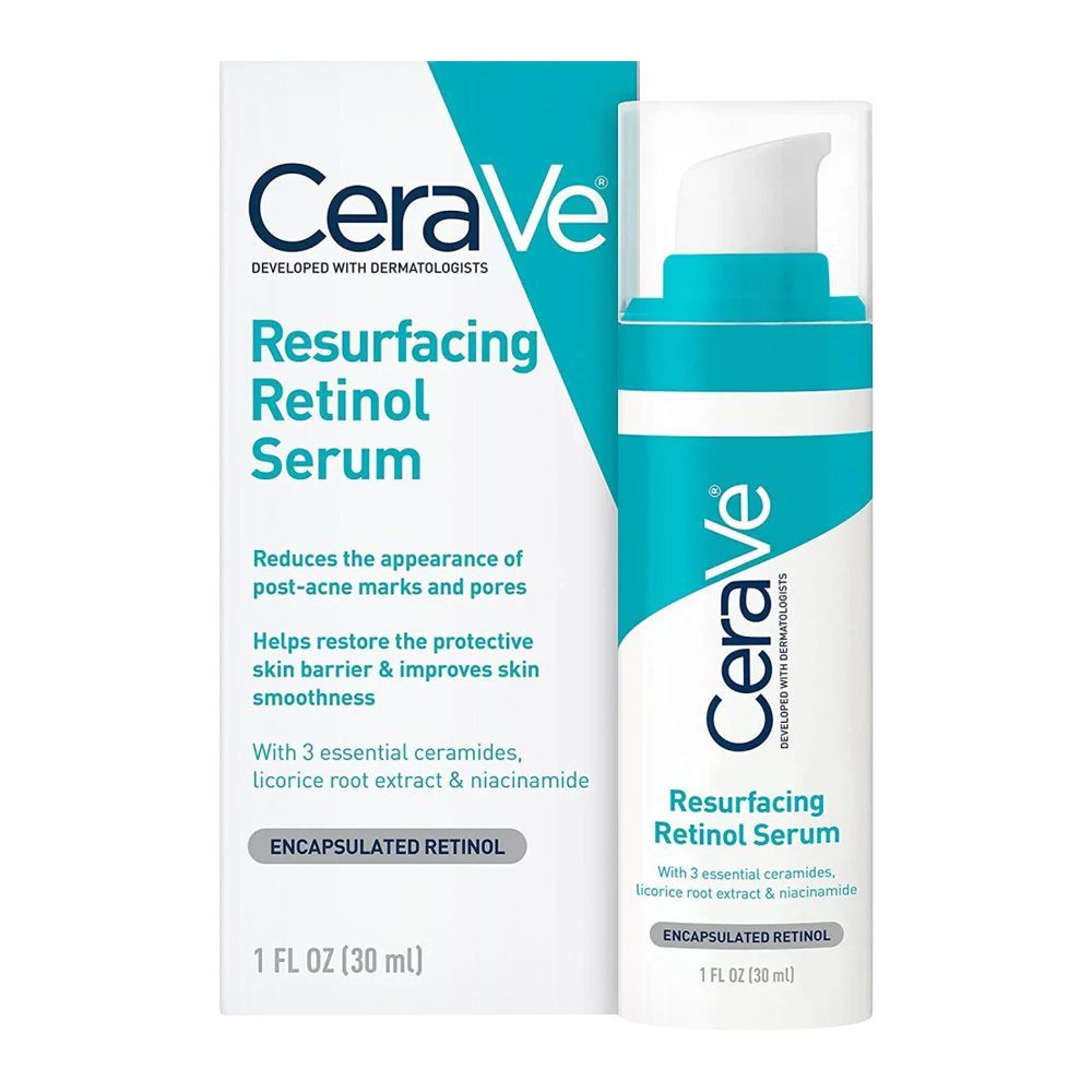 CeraVe Resurfacing Retinol Serum, For Post-Acne Skin, 30ml - Front View