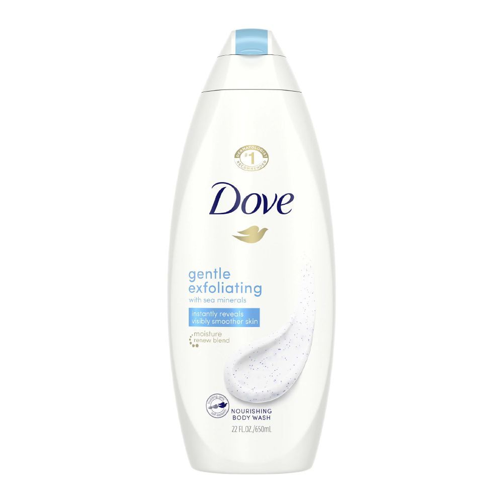 Dove Gentle Exfoliating With Sea Minerals Nourishing Body Wash, 650ml - Front View