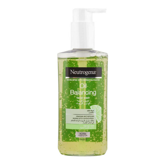Neutrogena Oil Balancing With Lime Oil Free Skin Facial Wash, 200ml - Front View