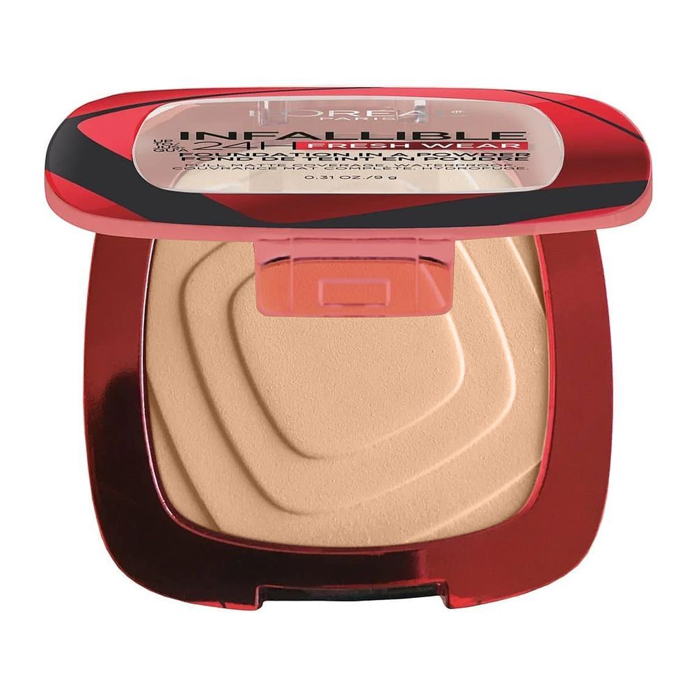 L'Oreal Paris Infallible 24Hrs Fresh Wear Powder Foundation, 130 True Beige - Front View