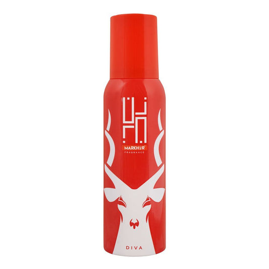 Markhor Diva No Gas Body Spray, For Women, 120ml - Front View