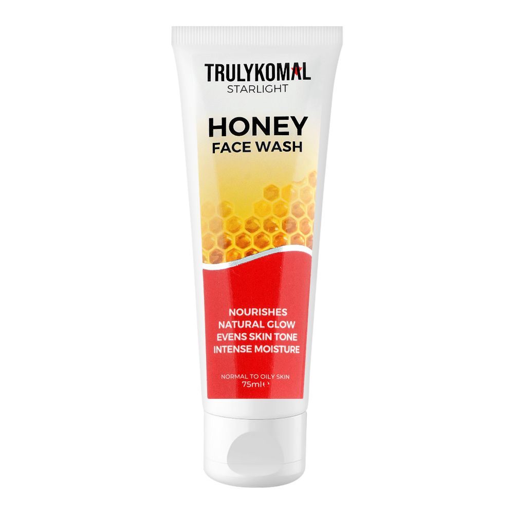 Truly Komal Starlight Honey Face Wash, For Normal To Oily Skin, 75ml - Front View