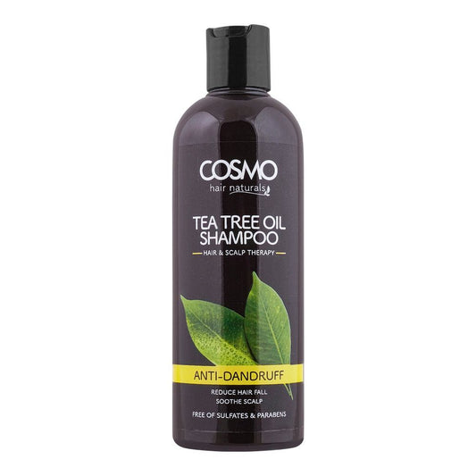 Cosmo Hair Naturals Anti-Dandruff Tea Tree Oil Shampoo, Hair & Scalp Therapy, Reduces Hair Fall, Soothe Scalp, 480ml - Front View
