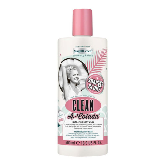 Soap & Glory Clean A-Colada Hydrating Body Wash, 500ml - Front View