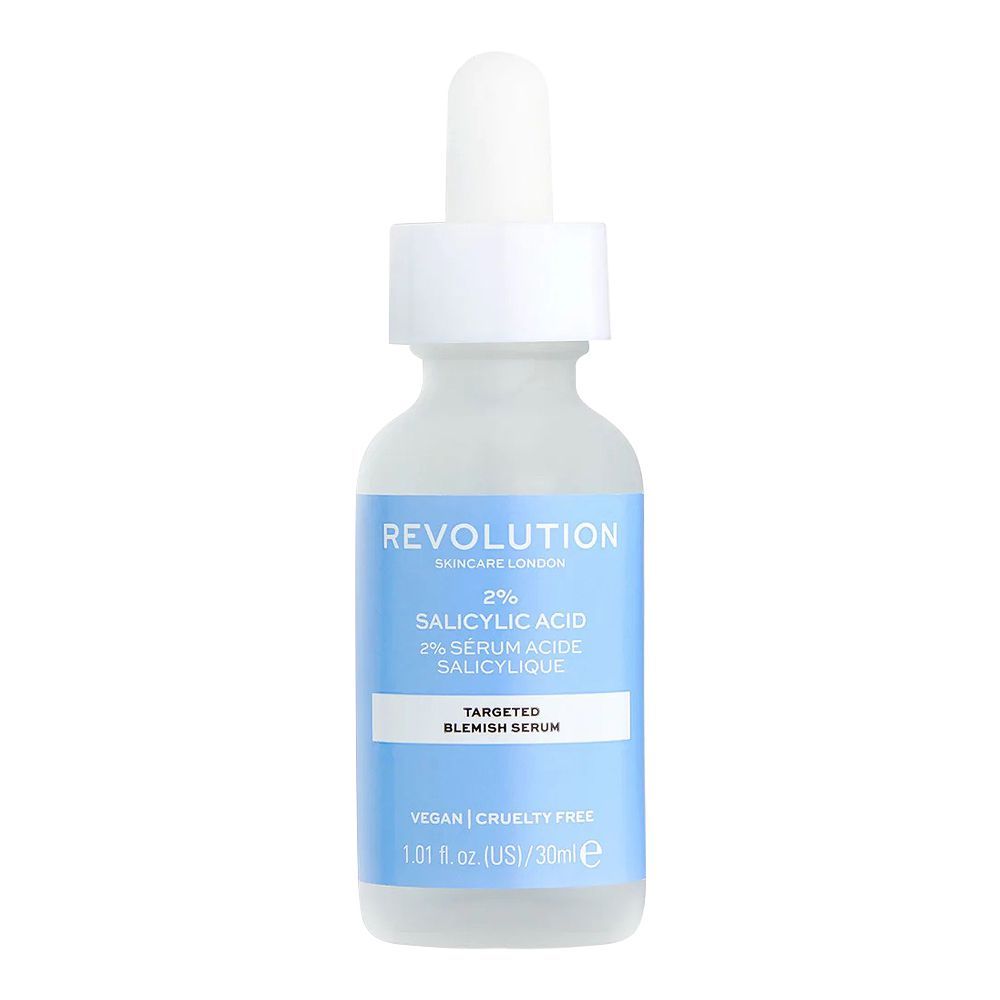 Makeup Revolution Skincare 2% Salicylic Acid Targeted Blemish Serum, 30ml - Front View