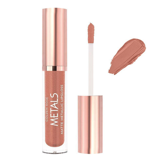 Golden Rose Metals Matte Metallic Lip Gloss, 54, Copper - Front View