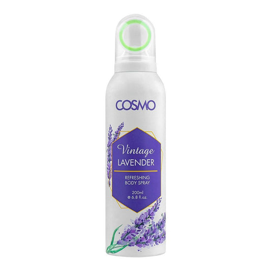 Cosmo Vintage Lavender Refreshing Body Spray, 200ml - Front View