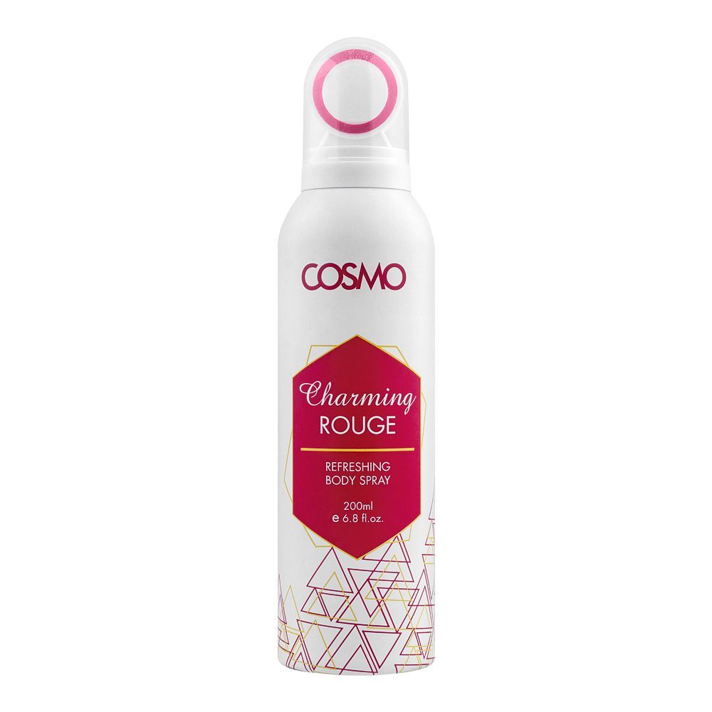 Cosmo Charming Rouge Refreshing Body Spray, 200ml - Front View