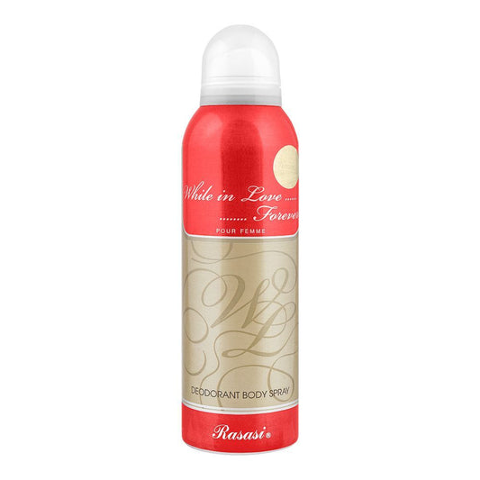 Rasasi While In Love Forever, Deodorant Spray, For Women, 200ml - Front View