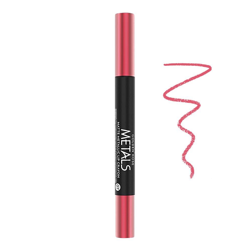 Golden Rose Metals Matte Metallic Lip, Crayon, 07 - Front View