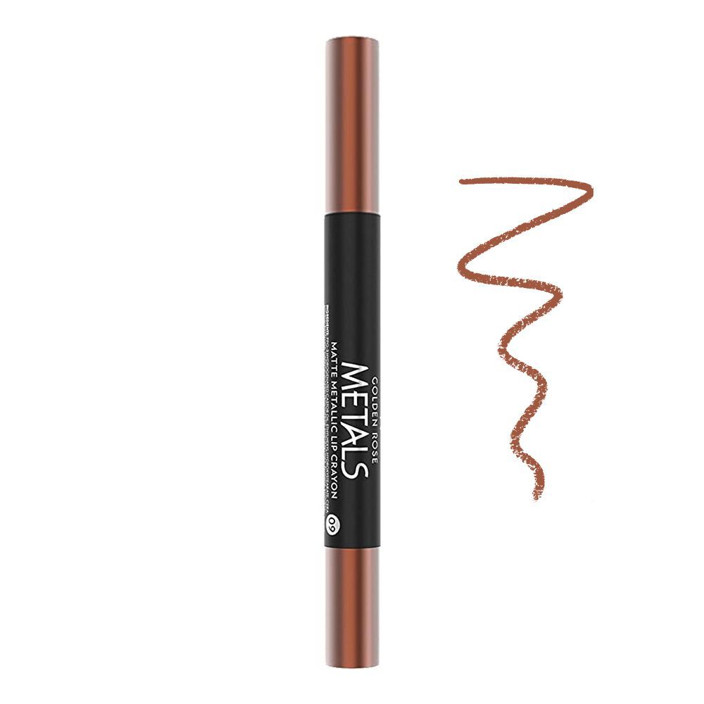 Golden Rose Metals Matte Metallic Lip, Crayon, 09 - Front View