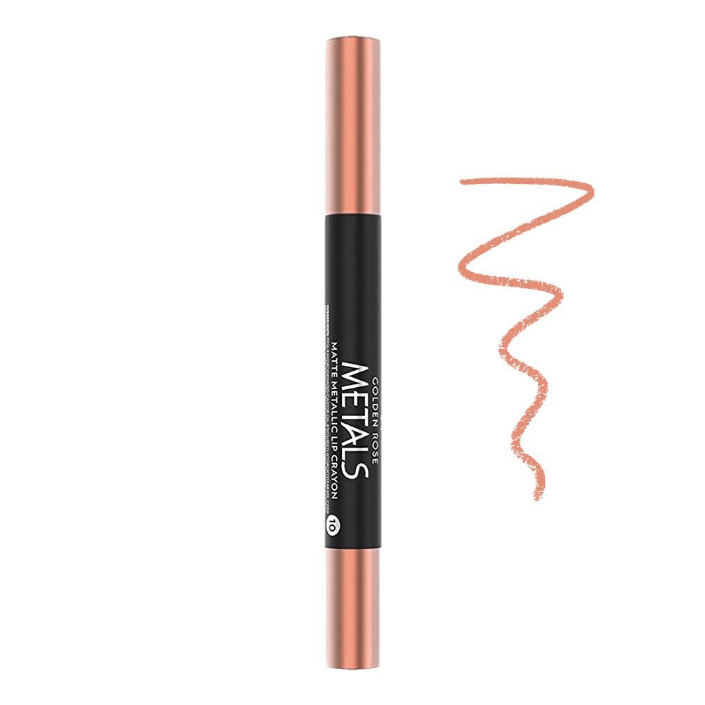 Golden Rose Metals Matte Metallic Lip, Crayon, 10 - Front View
