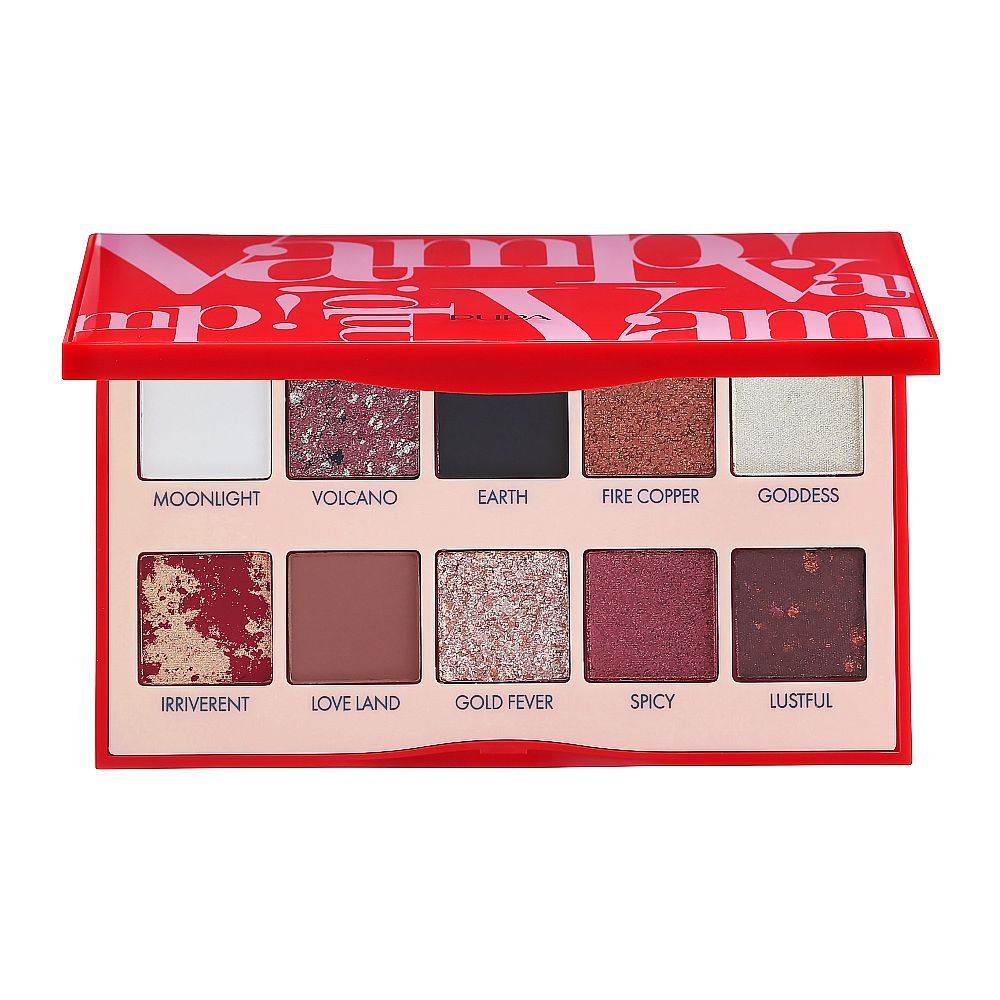 Pupa Milano Vamp! Scented Eye Shadow Palette, 001, Sensual Red Warm Shade - Front View