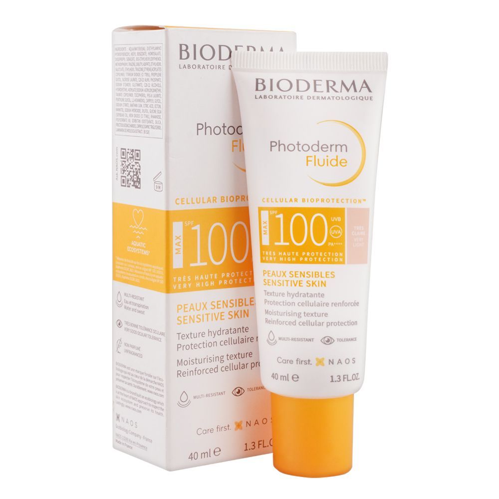 Bioderma Photoderm Fluide Max Very Light SPF100 Sensitive Skin, 40ml - Front View