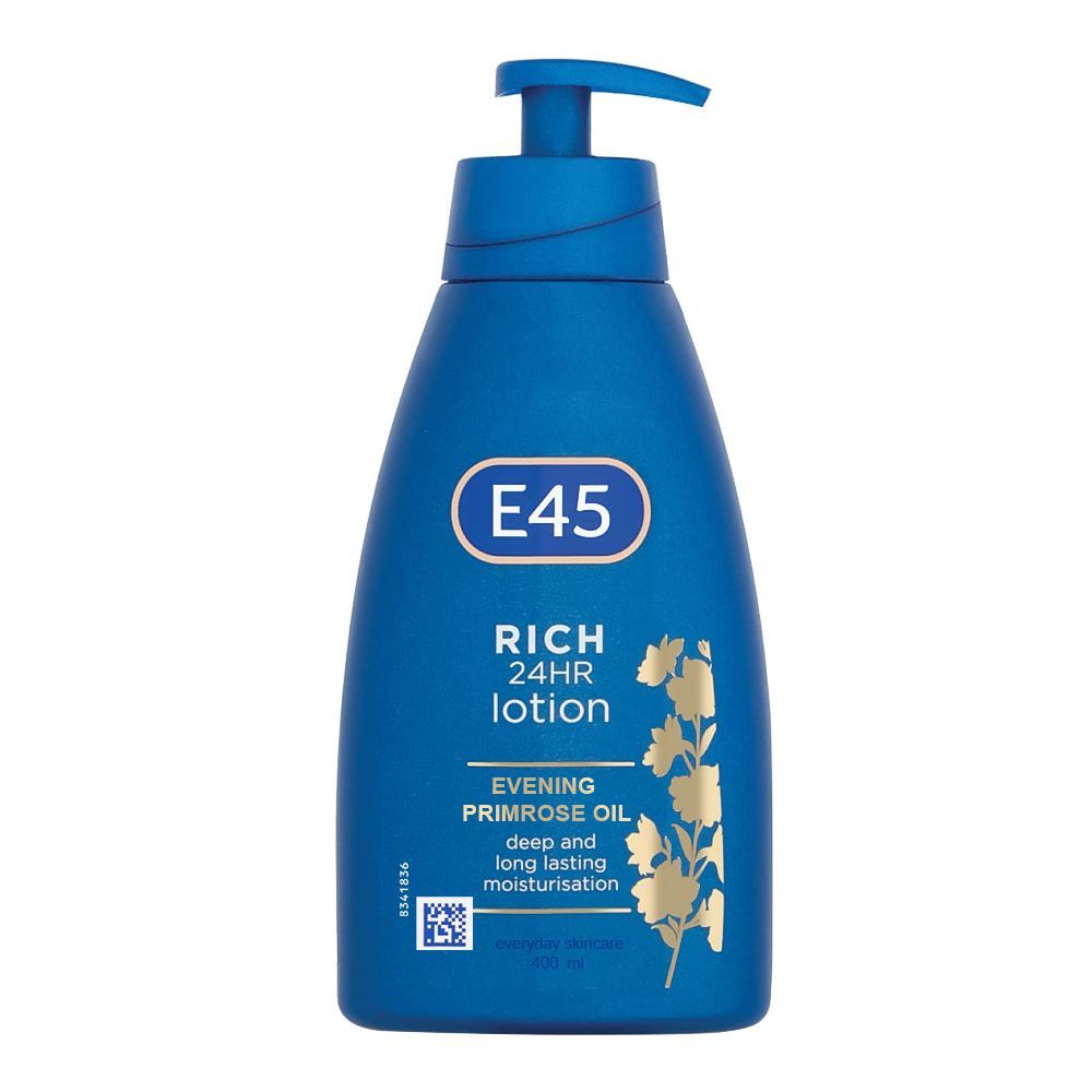 E-45 Evening Primrose Oil Rich 24-Hour Lotion, 400ml -  Front View