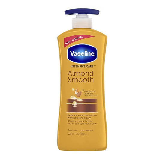 Vaseline Intensive Care Almond Smooth Body Lotion Pump, For Dry Skin, 600ml -  Front View