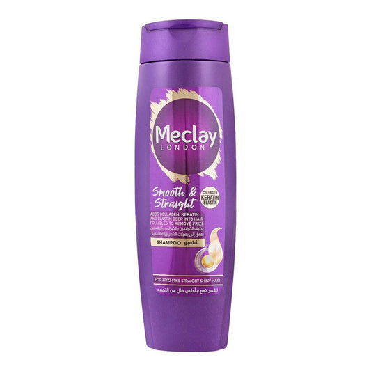 Meclay London Collagen Keratin Elastin Smooth & Straight Shampoo, For Frizz-Free Straight Shiny Hair, 360ml - Front View