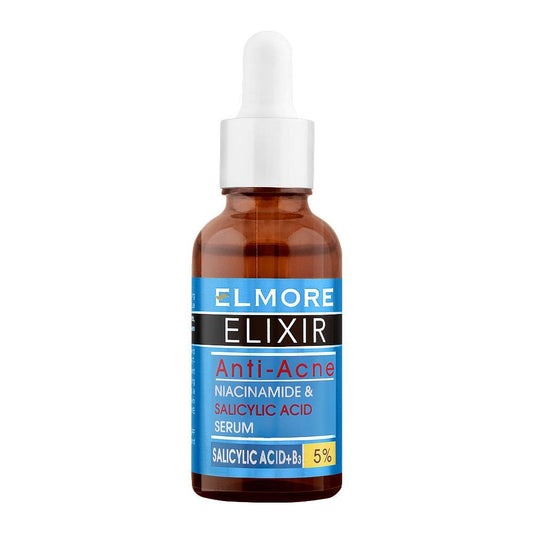 Elmore Elixir Anti-Acne Niacinamide & Salicylic Acid+B3 5% Serum, 30ml - Front View