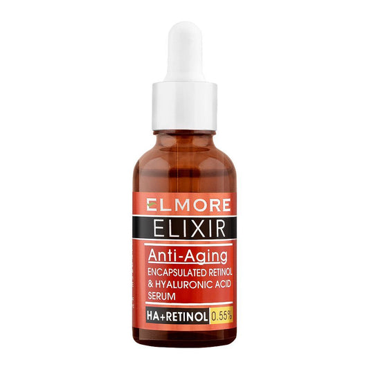 Elmore Elixir Anti-Aging Encapsulated Retinol & Hyaluronic Acid 0.55% Serum, 30ml - Front View