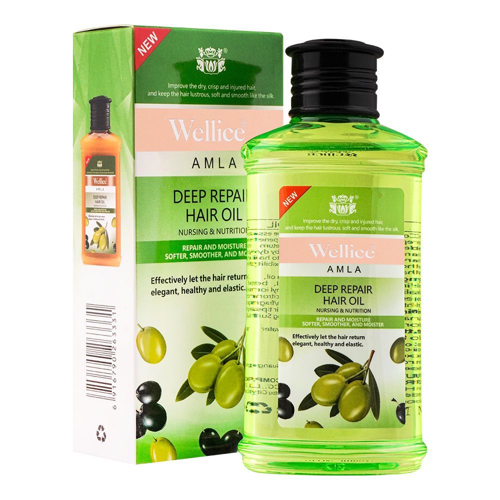 Wellice Amla Deep Repair Hair Oil, Improve The Dry, Crisp & Injured Hair, 150ml - Front View