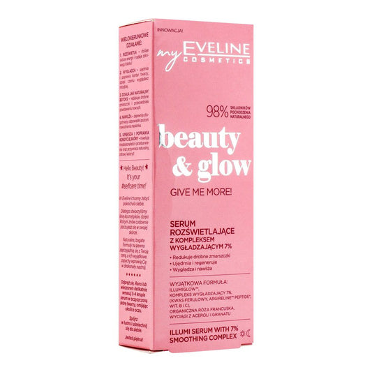 Eveline Beauty & Glow Give Me More! Illumi Serum With 7% Smoothing Complex, 18ml - Front View