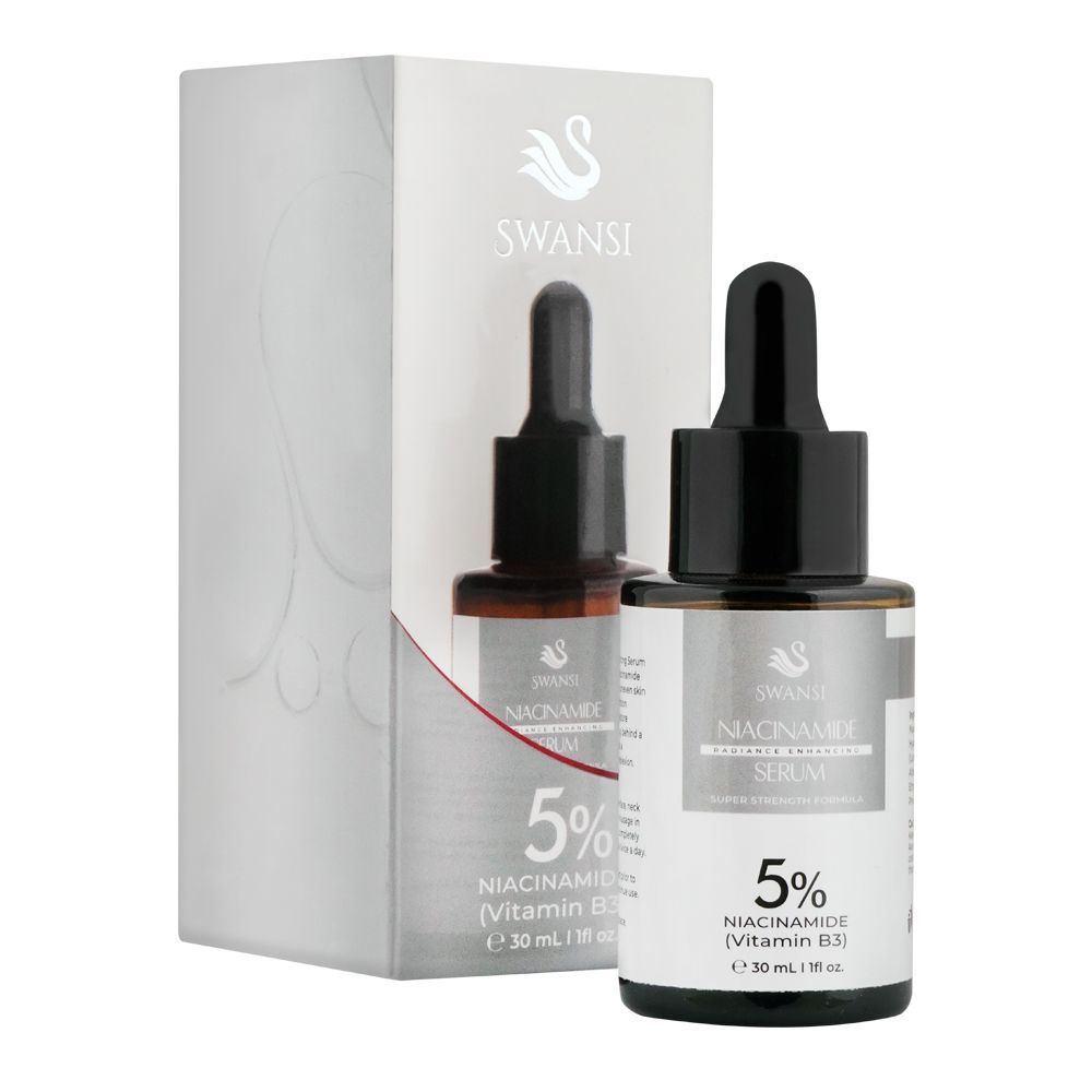 Swansi 5% Niacinamide Vitamin B3 Radiance Enhancing Serum, 30ml - Front View