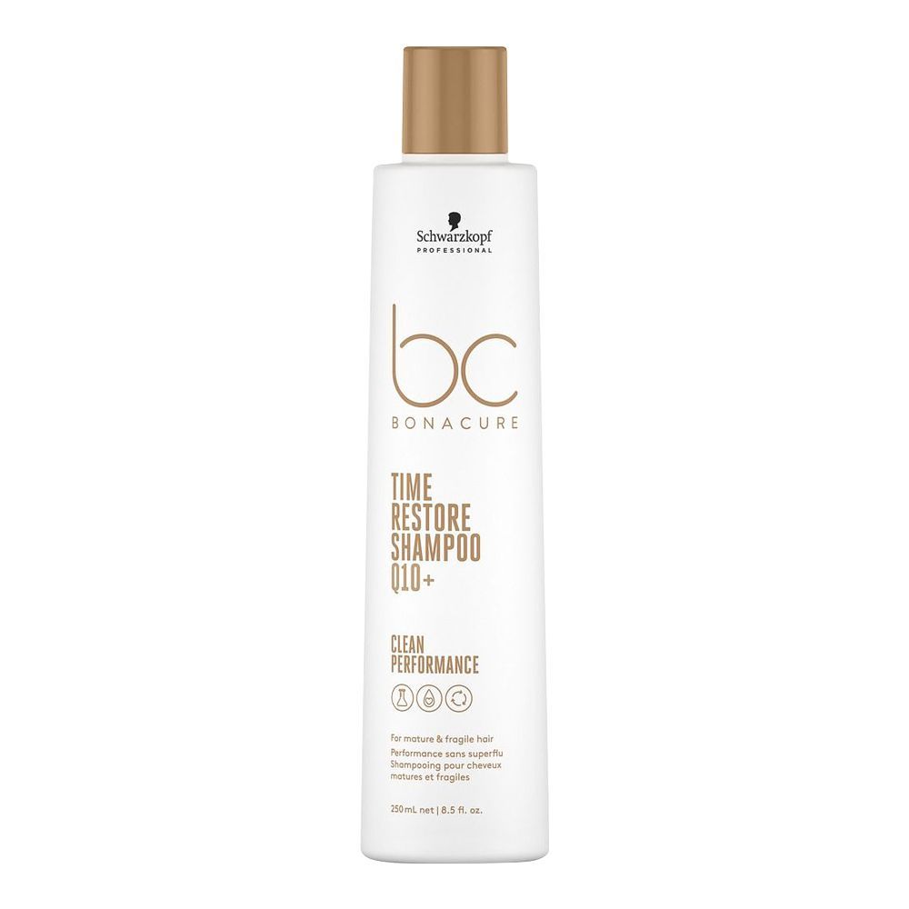 Schwarzkopf BC Bonacure Time Restore Q10+ Mature & Fragile Hair Shampoo, For Mature & Fragile - Front View