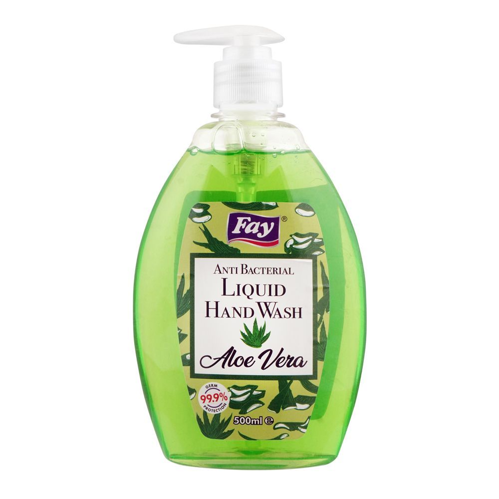 Fay Aloe Vera Anti-Bacterial Liquid Hand Wash, 500ml - Front View