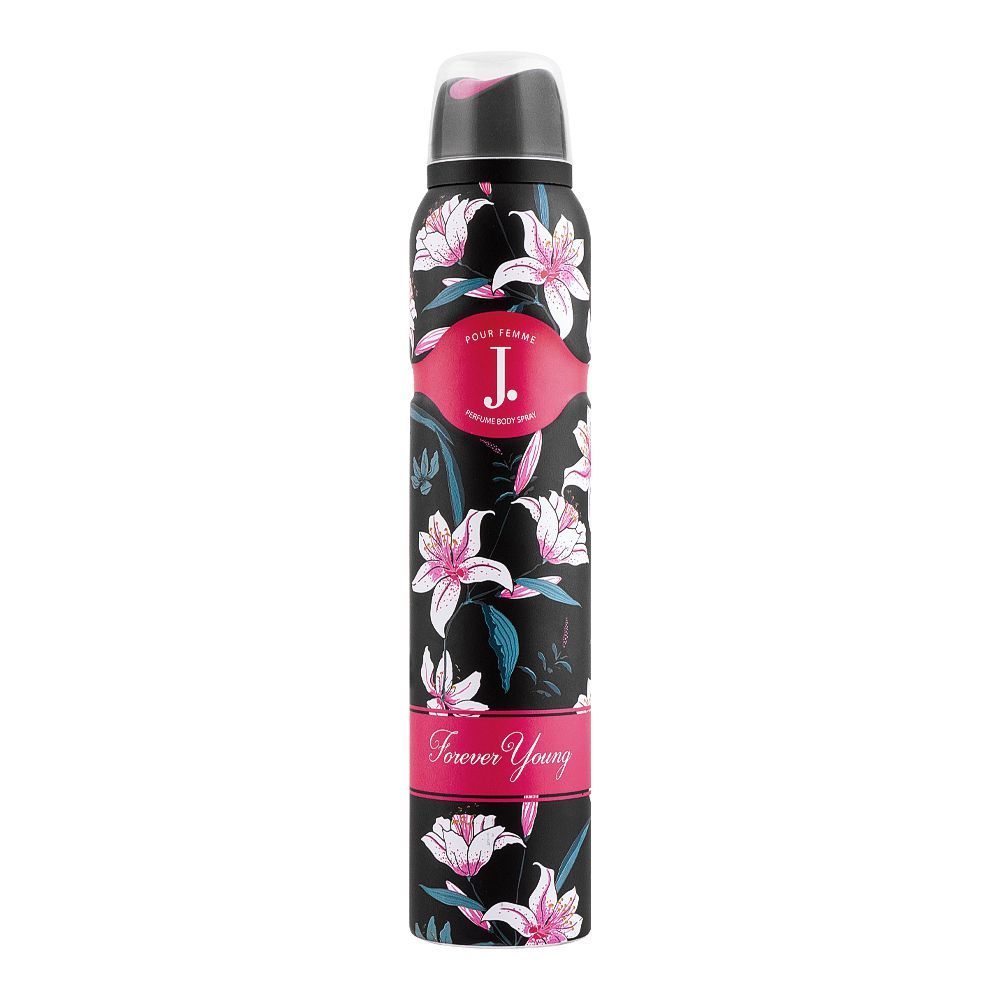 Junaid Jamshed J. Forever Young Femme Perfume Body Spray, For Women, 200ml - Front View