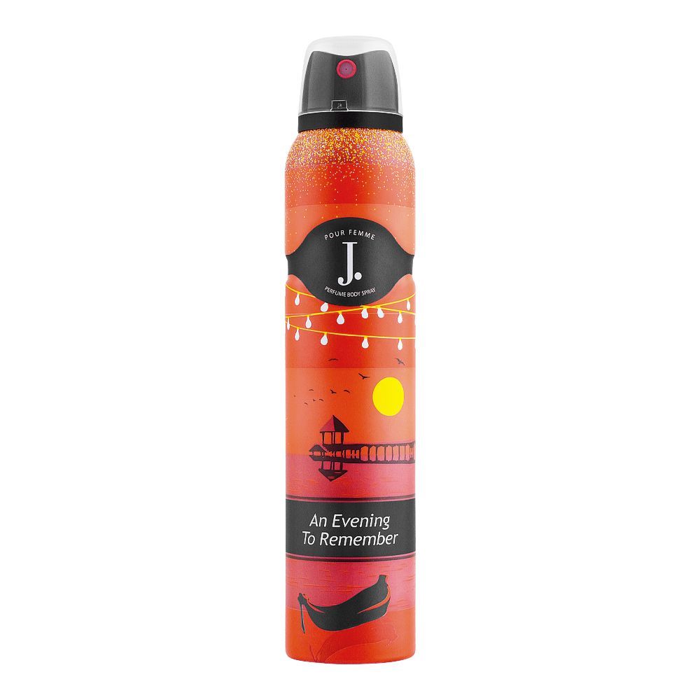 Junaid Jamshed J. An Evening To Remember Femme Perfume Body Spray, For Women, 200ml - Front View